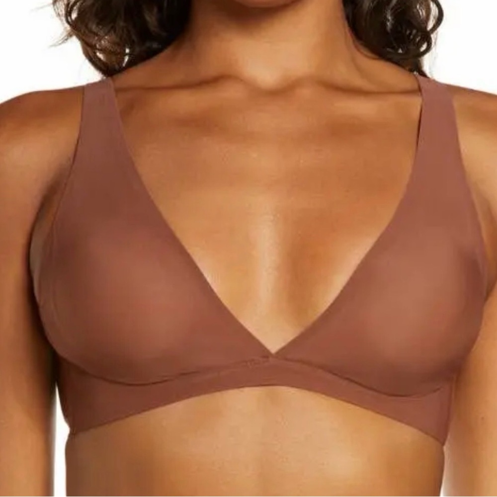 SKIMS Naked Everyday Plunge Bralette - Jasper NWT
